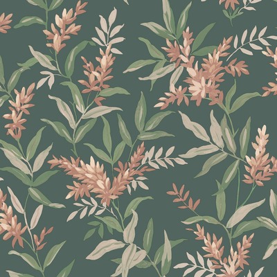 Olivia Floral Wallpaper Pink / Sage Green Belgravia 5906
