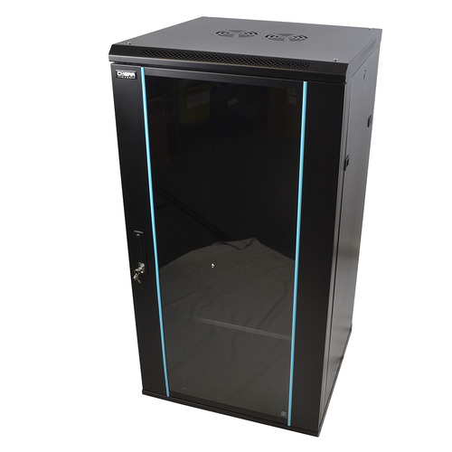 19" 4U Metal Rack Cabinet with Glass Door 600mm Deep Wall or Floor Mount