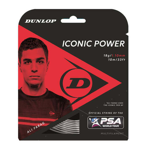 Dunlop Iconic Power 18G Squash String - 10m Set