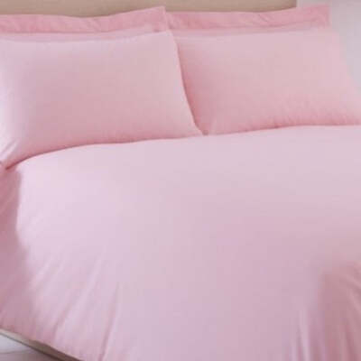 Polycotton Pink Slightly Marked - Extra Large Single Duvet Cover Set – The Big Little Duvet Co.