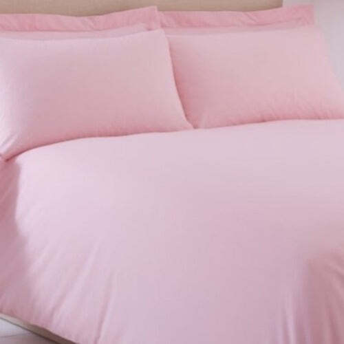 Polycotton Pink Slightly Marked - Extra Large Single Duvet Cover Set