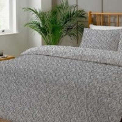 Student Bedding Set Single Pack- Patterns &amp; Florals - Geo Diamond Grey from The Big Little Duvet Company