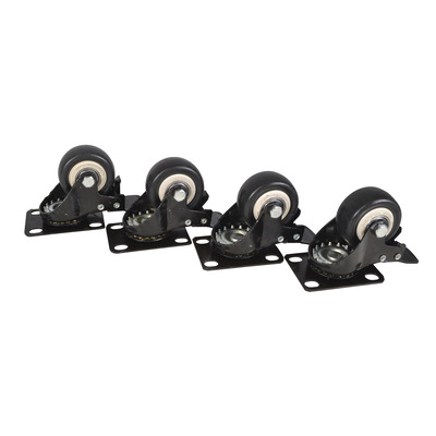 4x Castor Wheels Breaked Inc Fixings for Cobra Case Metal Racks - Pack of 4