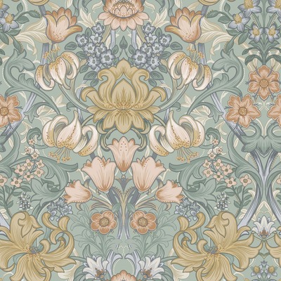 Ornamental Floral Wallpaper Aqua / Multi Holden 13880
