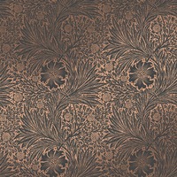 William Morris At Home Marigold Fibrous Wallpaper Charcoal / Copper 124254