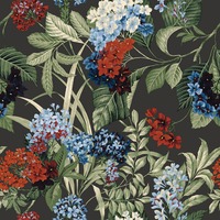Misaki Floral Wallpaper Charcoal Belgravia 2320