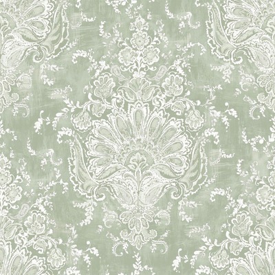 Laura Ashley Maddox Damask Wallpaper Sage Green 130105

