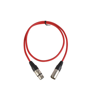 XLR to XLR Balanced Patch Lead 3 pin 1m Red