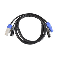3 Pin XLR and Powercon Combi Cables DMX Lighting 15 Amp 1.5m Length