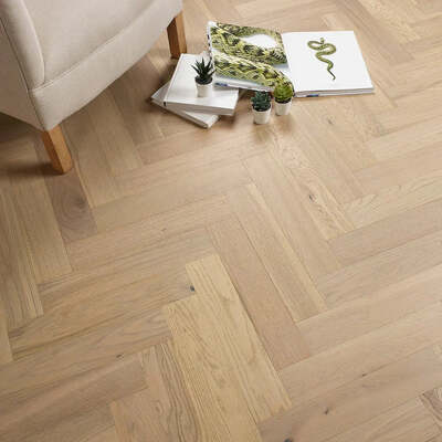 Lusso Venice Luxe Natural Oak Invisible Oiled 20/6 mm Herringbone Engineered Wood Flooring – Lusso