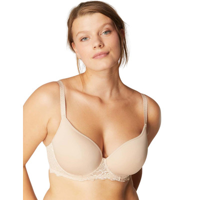 Simone Perele Caresse Spacer Plunge Bra - Peau Rosee - 30G