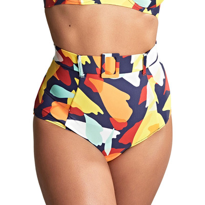Panache High Waist Belted Bikini Brief - Puglia Print