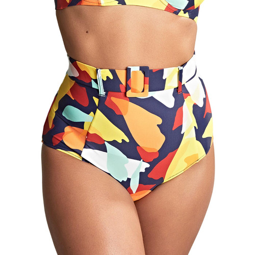 Panache High Waist Belted Bikini Brief - Puglia Print