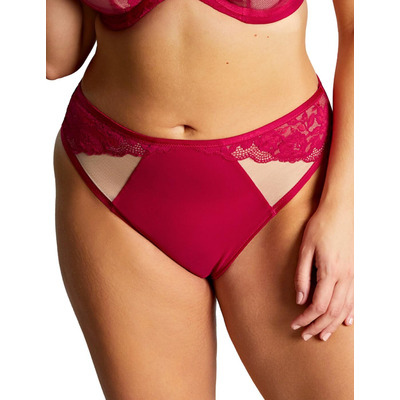 Sculptresse by Panache Josephine High Leg Brief - Magenta/Latte - XL - 16
