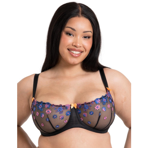Curvy Kate Strawberry Crush Balcony Bra - Black Multi