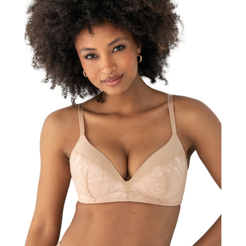 Pour Moi New Romance Padded Non Wired T Shirt Bra - Almond