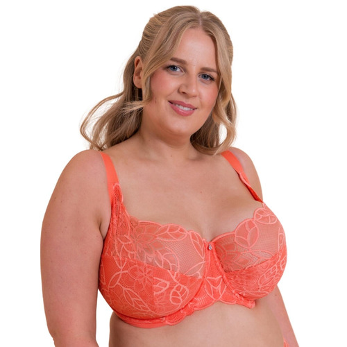 Curvy Kate Lovelace Side Support Balcony Bra - Coral