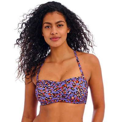 Freya Santiago Nights Bandeau Bikini Top - Leopard