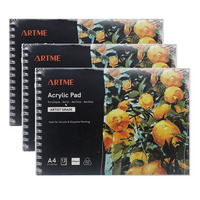 ARTME A4 Acrylic Pad 12 Sheets 400gsm – 3pk