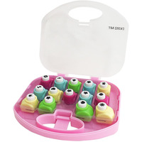 EXERZ Paper Punch Set 14pcs Art & Craft in a Storage Box – Pink