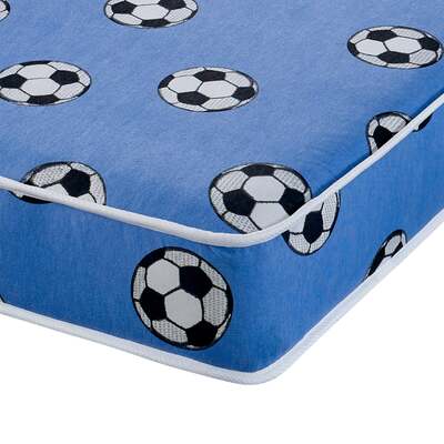 Starlight Beds™ &pipe; Children's 6" All Foam Blue Football Mattress - European Small Single – Starlight Beds™
