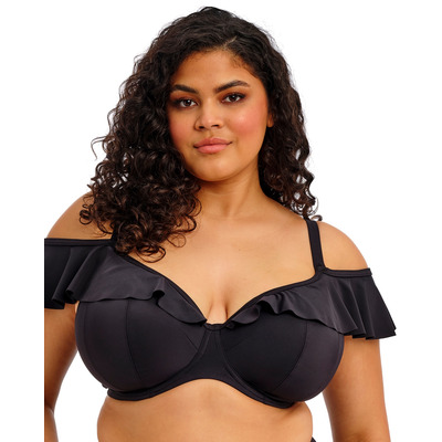 Elomi Plain Sailing Plunge Bikini Top - Black - 42G
