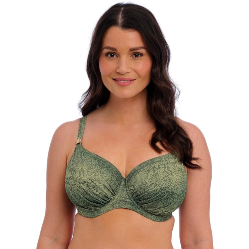 Fantasie Maya Bay Underwired Gathered Full Cup Bikini Top - Peridot