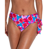 Pour Moi Marrakesh Tie Foldover Bikini Brief – Blue/Pink – L – 14