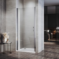 ELEGANT 760mm Frameless Pivot Hinged Shower Door 6mm Tempered Glass Swing Door