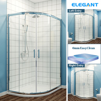 ELEGANT 1200X900mm Reversible Offset Quadrant Shower Enclosure Corner Cubicle 6mm Easy Clean Glass