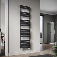 ELEGANT 1800 x 450 mm Flat Panel Heated Towel Rail Black Ladder