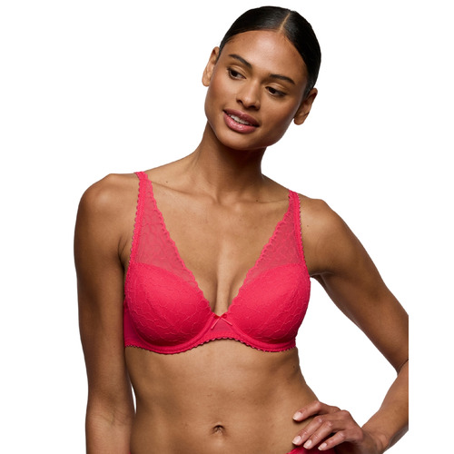 Marie Jo Azelie Padded Plunge Bra - Raspberry
