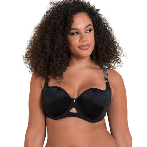 Curvy Kate Boost Diamante Padded Balcony Bra - Black