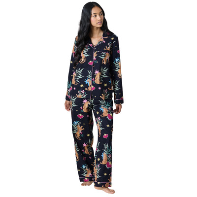 Chelsea Peers Organic Cotton Long Pyjama Set - Enchanted Tiger Print