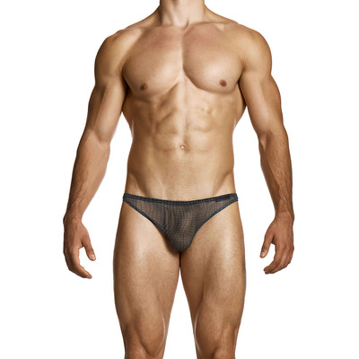 Image of Modus Vivendi Abstract Net Low Cut Brief - Charcoal