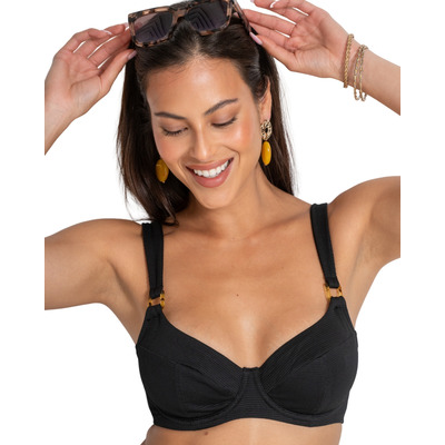 Pour Moi Hawaii Underwired Non Padded Bikini Top - Black
