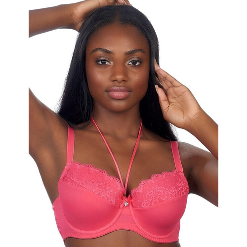 After Eden Granada Padded High Back Bra - Coral