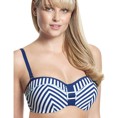 Cleo by Panache Lucille Bandeau Bikini Top - Nautical