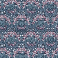 Sophia Floral Vinyl Wallpaper Blue / Pink Rasch 710038
