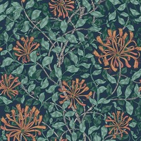 William Morris At Home Honeysuckle Wallpaper Tidewater Blue 140484
