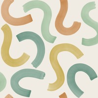 Curly Confetti Wallpaper Teal / Ochre / Orange Holden 14111