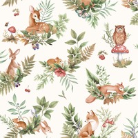 Forest Friends Wallpaper Cream / Multi Holden 14123