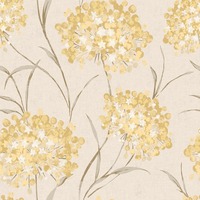 Laura Ashley Giselle Wallpaper Ochre 140330