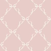Tied with a Bow Wallpaper Pink / Cream World Of Wallpaper 50480