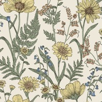 Wild Meadow Wallpaper Natural Fine Decor FD43884