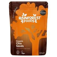 Image of Rainforest Foods Organic Chia Seeds - Omega 3 & 6 - 300g