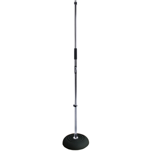 Tiger Adjustable Microphone Stand With Heavy Round Base Chrome