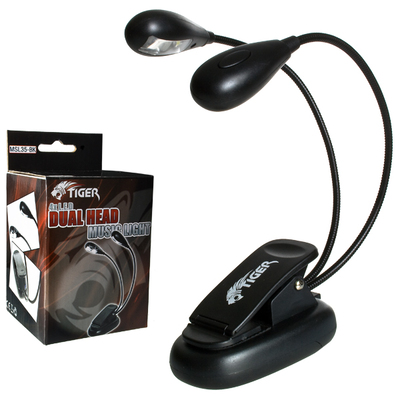 Image of Tiger Music Stand Light with Dual Head & 4x Quality LED Lights