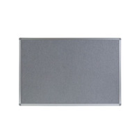 Image of Boards Direct Felt Noticeboard Aluminium Frame 900 x 600mm GREY