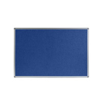 Image of Boards Direct Felt Noticeboard Aluminium Frame 900 x 600mm BLUE